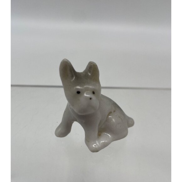 Vintage Porcelain Miniature French Bulldog Dog Figurine Set Of 3 Made In Japan - Picture 9 of 13